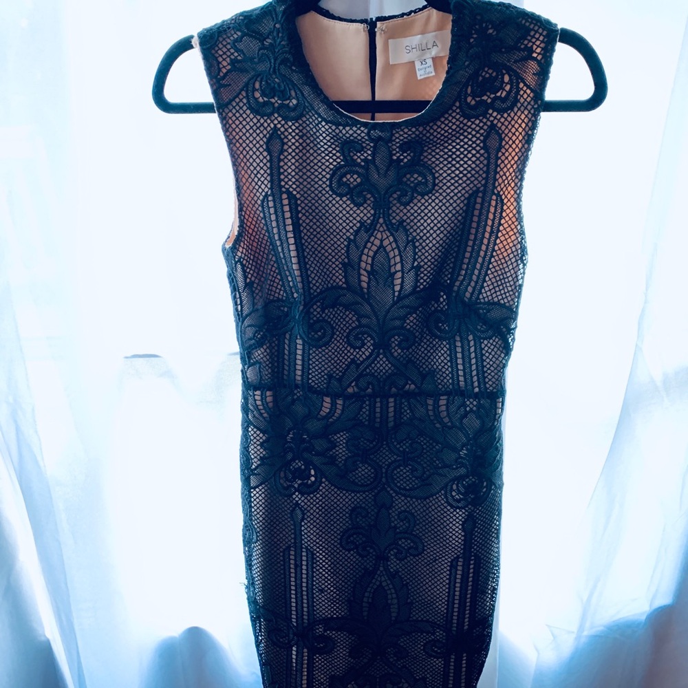 Black Lace Midi Dress - Picture 6 of 6